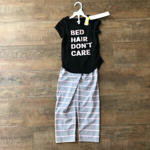 Crazy 8 Girls' Short Sleeve Curve Hem Pajama Set Small 5-6